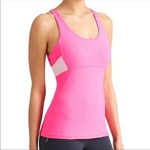 Athleta Start Up Tank pink work out strappy sweat wicking Style #721655 medium